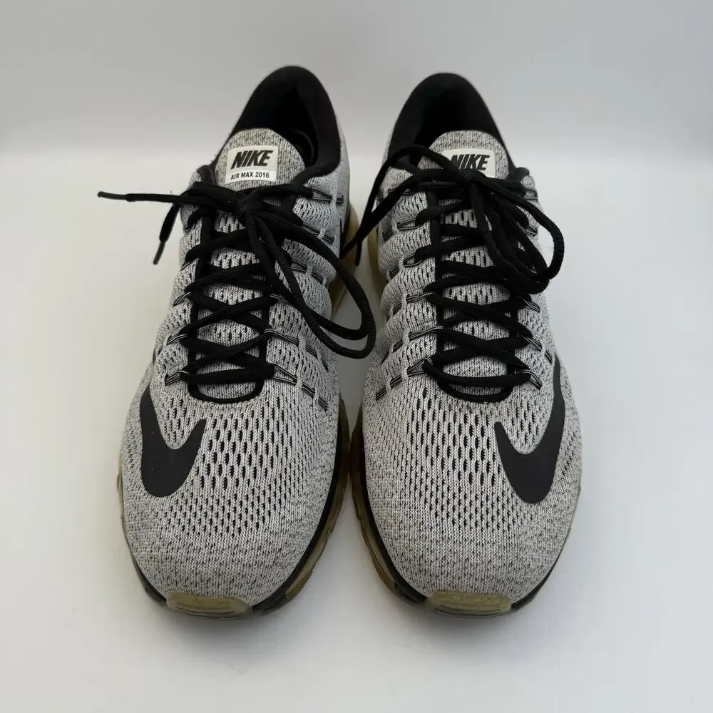 Nike Air Max 2016 Oreo 806771-101 Men's Running Shoes White Gray Black Size 11